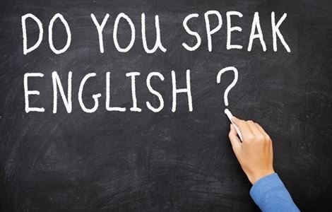 Pizarrón con las palabras escritas do you speak english